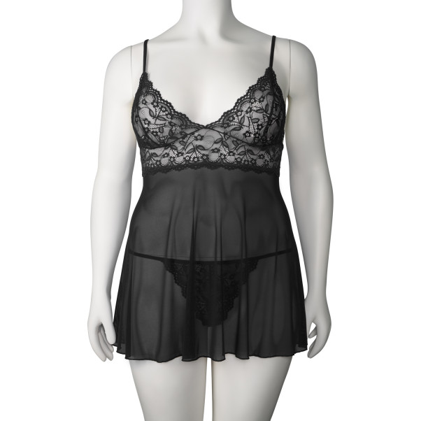 NORTIE Basil Black Babydoll Set Plus-Size Produktbild 4
