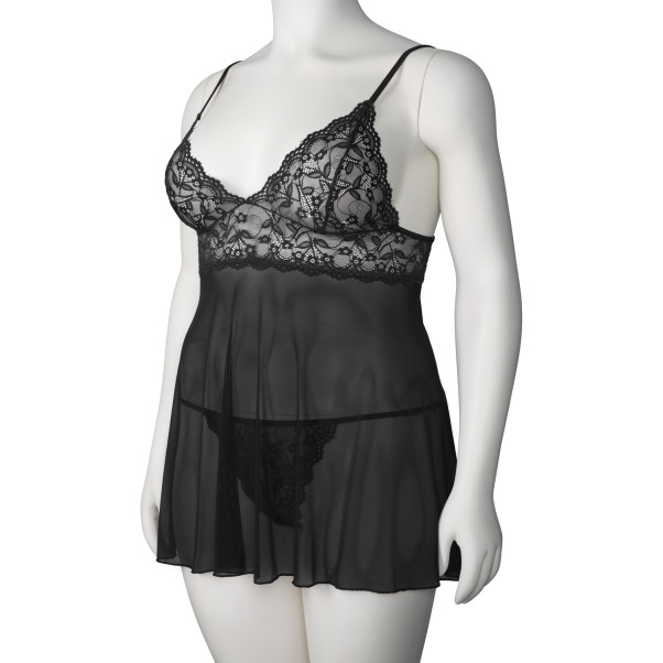 NORTIE Basil Black Babydoll Set Plus-Size Produktbild 5