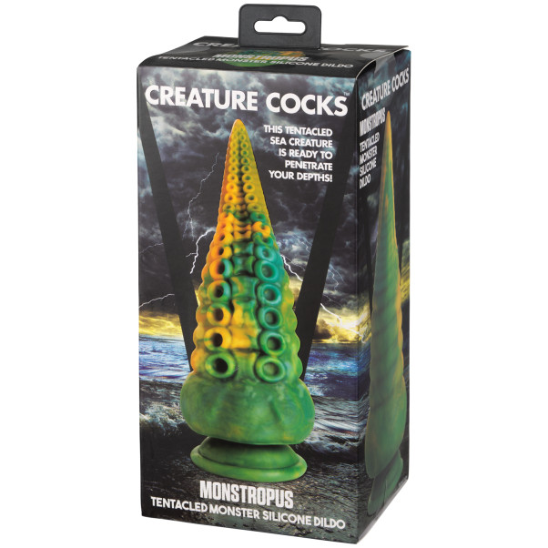 Creature Cocks Monstropus Tentacled Monster Silikondildo 22 cm Produktförpackning 90