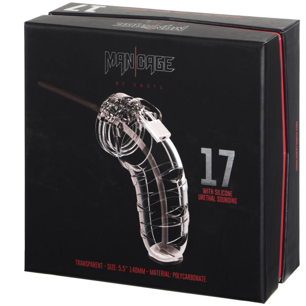 Mancage 17 Kyskhetsbälte med Urethral Sounding Produktförpackning 90