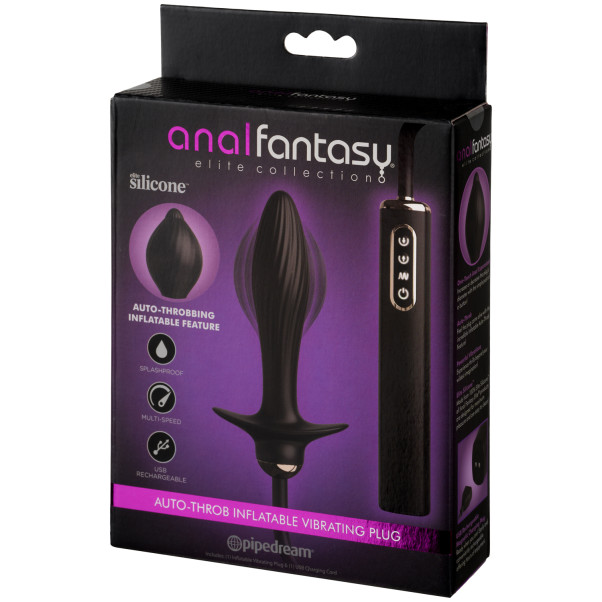 Anal Fantasy Auto-Throb Uppblåsbar Vibrerande Analplugg Produktförpackning 90