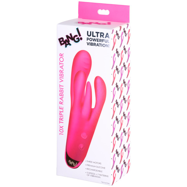 Bang! Pink Triple Rabbitvibrator Produktförpackning 90