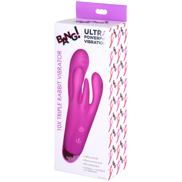 Bang! Purple Triple Rabbitvibrator Produktförpackning 90