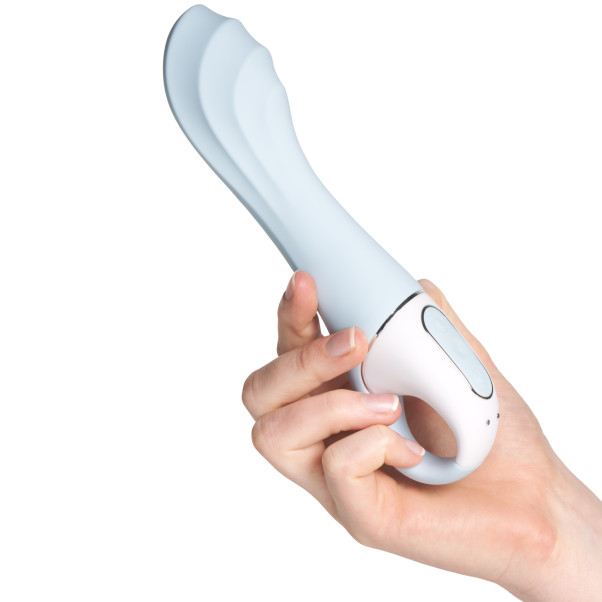 Satisfyer Air Pump 5 Connect App-kontrollerad Vibrator Produktbild i hand 51