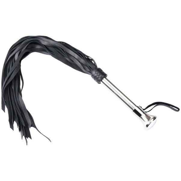 Zado Broad Läder Flogger med Stålhandtag 55 cm Produktbild 1