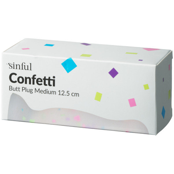 Sinful Confetti Medium Analplugg Produktförpackning 90