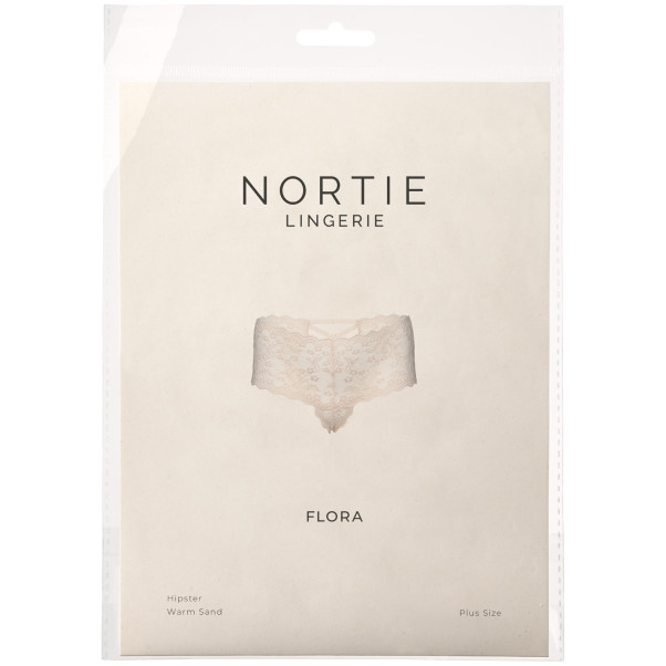 NORTIE Flora Warm Sand Hipstertrosor Plus-Size Produktförpackning 90