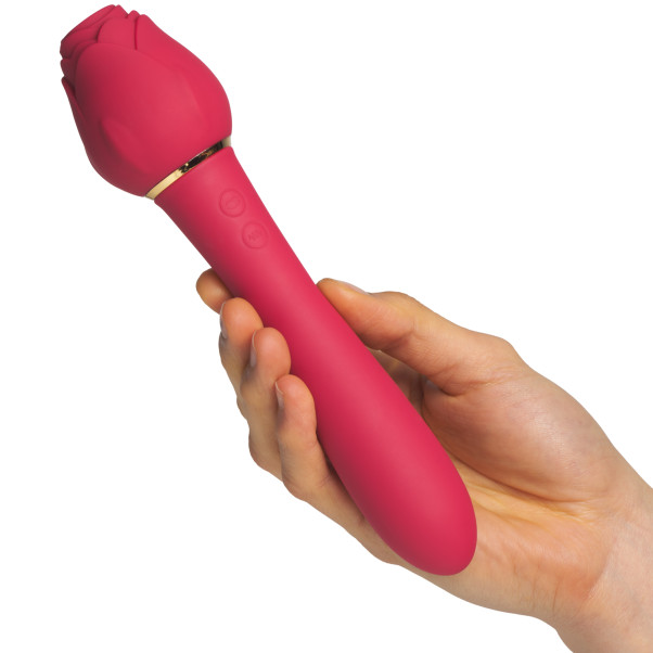 Tracy's Dog Rose Wand och Lufttryckvibrator Produktbild i hand 50