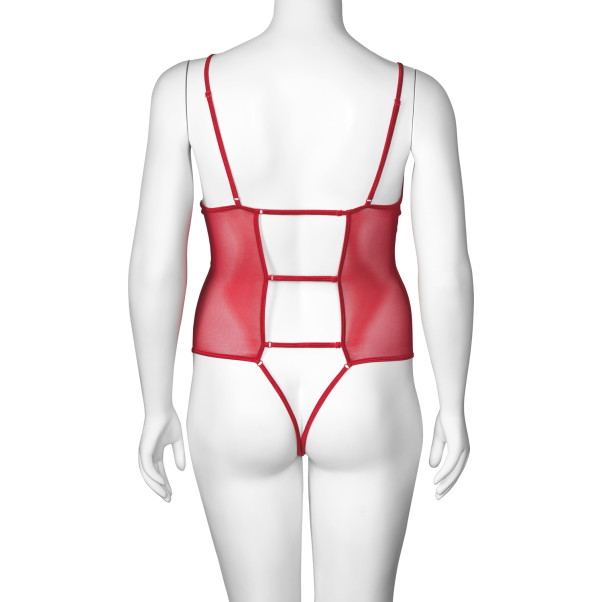 NORTIE Vilja Grenlös Röd Spetsbody Plus-Size Produktbild 7