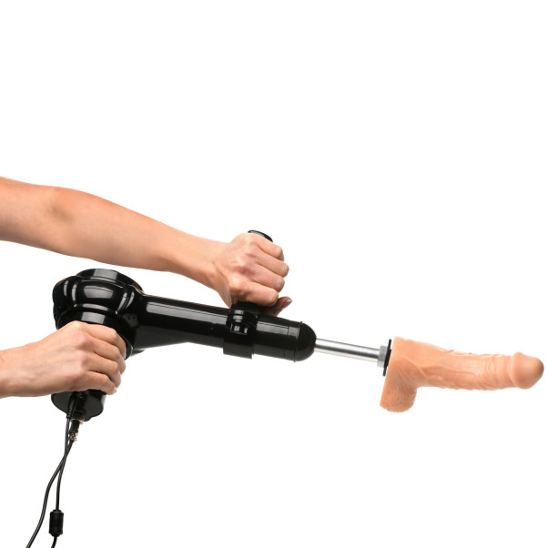 LoveBotz Banging Bench Deluxe med Sexmaskin Produktbild i hand 50