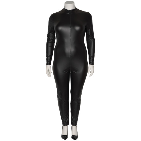 NORTIE Fetish Wetlook Grenlös Catsuit Plus-Size Produktbild 5
