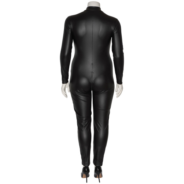 NORTIE Fetish Wetlook Grenlös Catsuit Plus-Size Produktbild 7