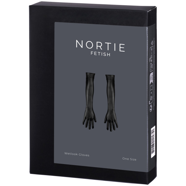 NORTIE Fetish Wetlook Handskar Produktförpackning 90