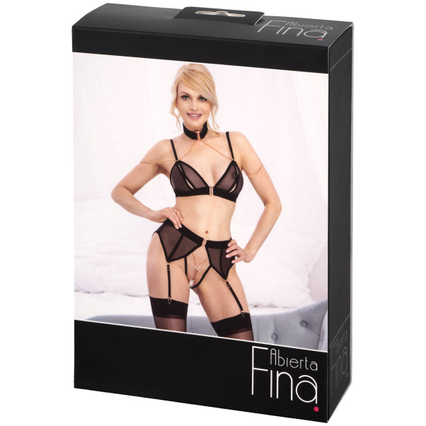 Abierta Fina Mesh Peekaboo BH-Set Produktförpackning 90