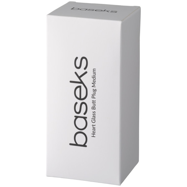 baseks Heart Glas Analplugg Medium Produktförpackning 90
