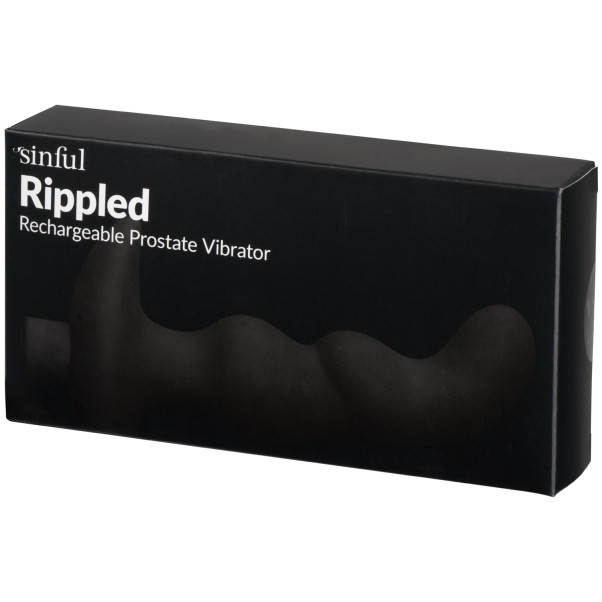 Sinful Rippled Uppladdningsbar Prostatavibrator Produktförpackning 90