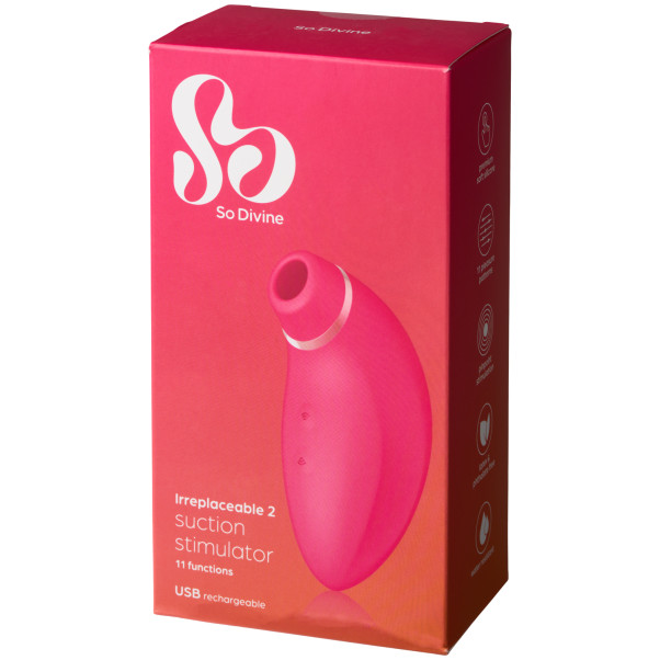 So Divine Irreplaceable 2 Rosa Lufttrycksvibrator Produktförpackning 90