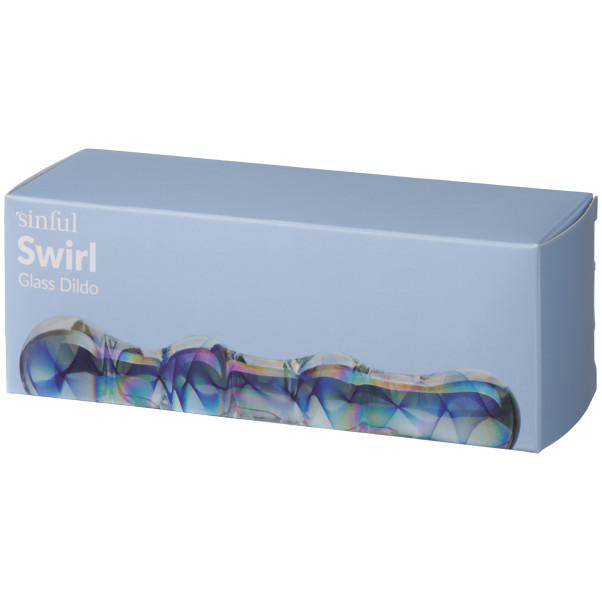 Sinful Swirl Glasdildo Produktförpackning 90