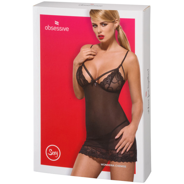 Obsessive Wonderia Svart Chemise Set Produktförpackning 90