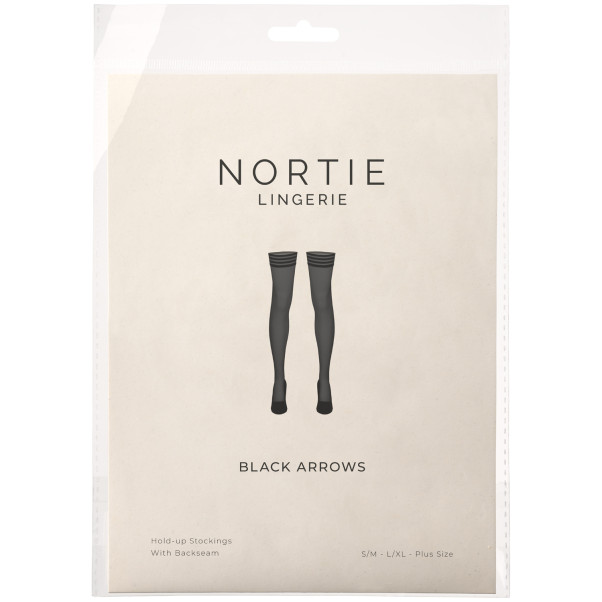 NORTIE Black Arrows Stay-Ups med Baksöm Produktförpackning 90