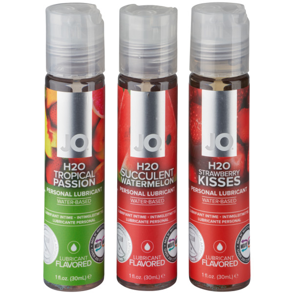 System JO Tri Me Smaksatt Vattenbaserat Glidmedel Set 3 x 30 ml Produktbild 2
