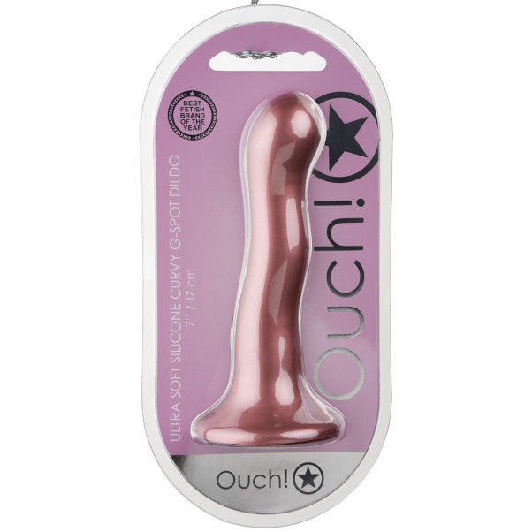 Ouch! Ultra Soft Silikon Curvy G-punktsdildo 17 cm Produktförpackning 90