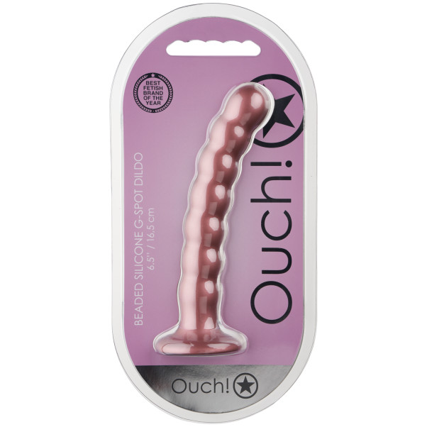 Ouch! Beaded Silikon G-punktsdildo 16,5 cm Produktförpackning 90