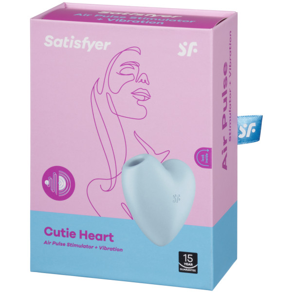 Satisfyer Cutie Heart Lufttrycksvibrator Blå Produktförpackning 90