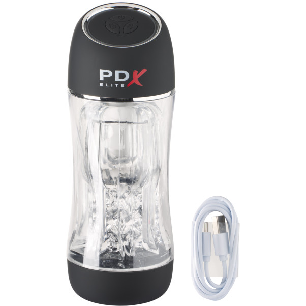 PDX Viewtube Pro See-Thru Vibrerande Stroker  80