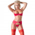 Cottelli Satin Half-Cup BH och Höfthållare Set Röd  1