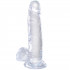 King Cock Clear Dildo med Kulor 19 cm  1