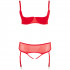 Cottelli Half-Cup BH-Set Röd Plus Size  4