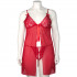 Nortie Gro Lace Babydoll-set i Rött Plus Size Produktbild 5