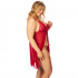 Nortie Gro Lace Babydoll-set i Rött Plus Size Produktbild 2