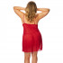 Nortie Gro Lace Babydoll-set i Rött Plus Size Produktbild 3