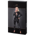 Noir Handmade Latex Catsuit med Dragkedja Plus Size Produktförpackning 90