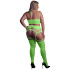Ouch! Glow in The Dark Neongrön Crop Topp och Strumpor Plus-Size Produktbild 2
