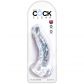 King Cock Clear Dildo med kulor 20 cm  100