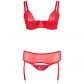 Cottelli Half-Cup BH-Set Röd Plus Size  3