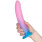 Baseks Gradient Glitter Stor Blå Dildo 22,5 cm Produktbild i hand 50