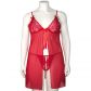 Nortie Gro Lace Babydoll-set i Rött Plus Size Produktbild 5