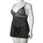 NORTIE Basil Black Babydoll Set Plus-Size Produktbild 5