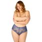 NORTIE Evening-Promise Night Blue Högmidjade Hipstertrosor Plus-Size Produktbild på modell 1