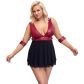 Cottelli Bondage Babydoll Plus-Size Produktbild på modell 1